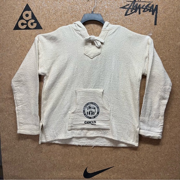 Vintage 90s Stussy Baja Hemp Hoodie | Size L - Picture 2 of 6